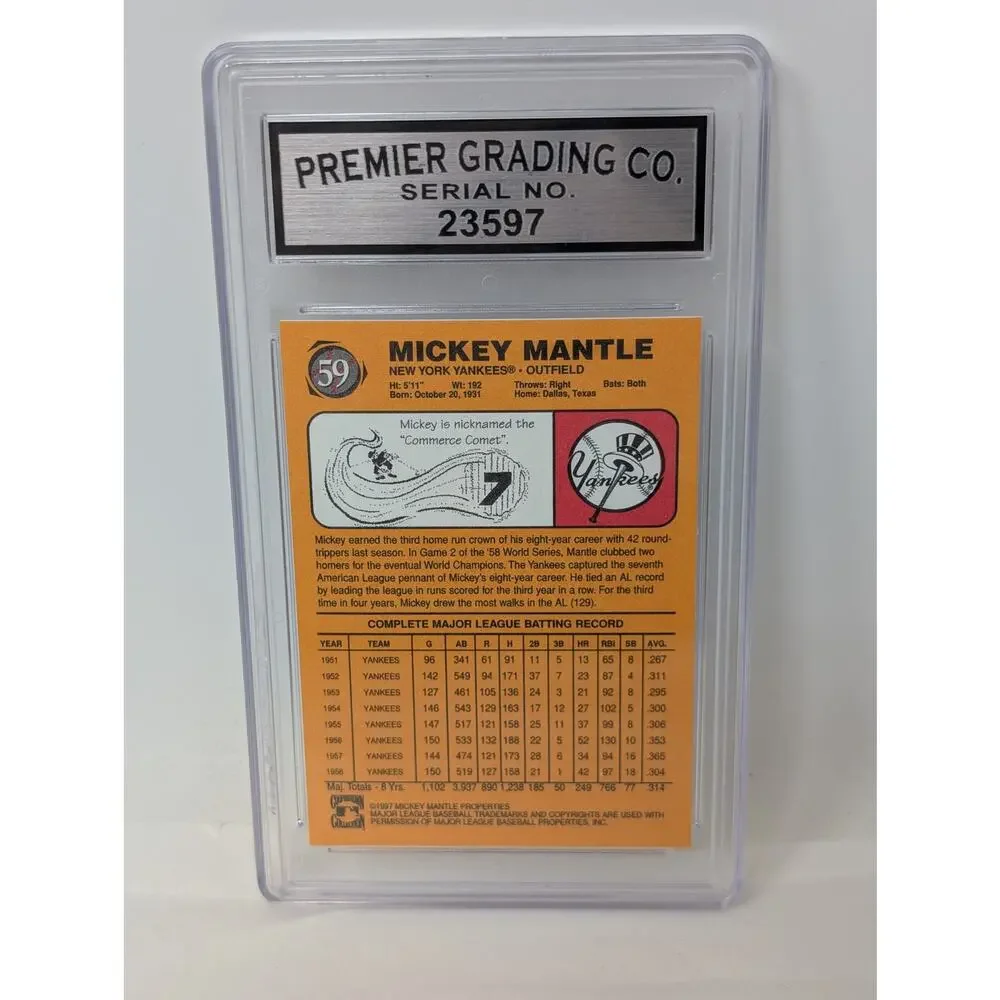 1997 Mickey Mantle Scoreboard New York Yankees 7 Collection 8‎ NM